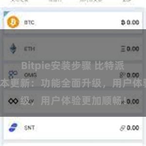 Bitpie安装步骤 比特派钱包最新版本更新：功能全面升级，用户体验更加顺畅！