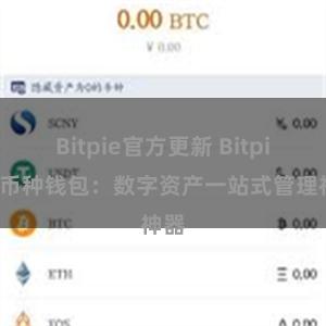Bitpie官方更新 Bitpie多币种钱包：数字资产一站式管理神器