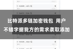 比特派多链加密钱包  用户不错字据我方的需求袭取添加