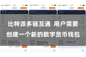 比特派多链互通 用户需要创建一个新的数字货币钱包