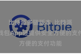 比特派多链版本  比特派数字钱包App还提供安全方便的支付功能